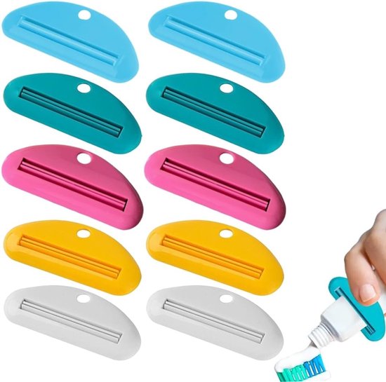Citrus Juicer Set van 10 Stuks voor Handmatig Persen van Tandpasta en Cosmetische Tubes, Perfect voor Crème en Gel