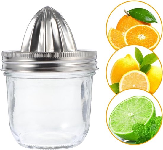 Citrus Lime Orange Juicer - Jar Glass Canning Jar - Manual Squeezer Juicer Voor Fruit Vegetables 280ml