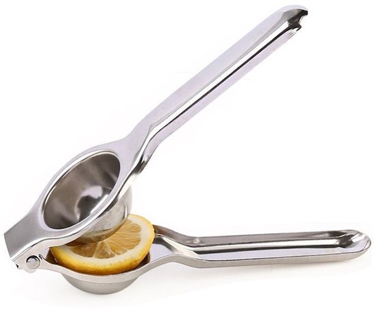 Citruspers-citruspers handmatig-2 stuks citruspers electrisch-Citroenpers - Handpers van roestvrij staal - Keuken Tomaten-, appel- en wortelpers - Zilver -20x6.5x2.4cm van Merkloos