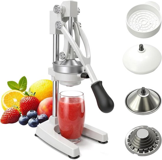Citruspers - Gietijzer - 48 cm - Heavy-Duty Sapcentrifuge met Maatbeker - Voor Sinaasappels, Citroenen en Granaatappels
