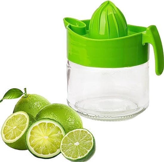 Citruspers Glas - Handige Sapmaker - Verse Sap Creëren - BPA-vrij Materiaal - 300ml Inhoud - Groen
