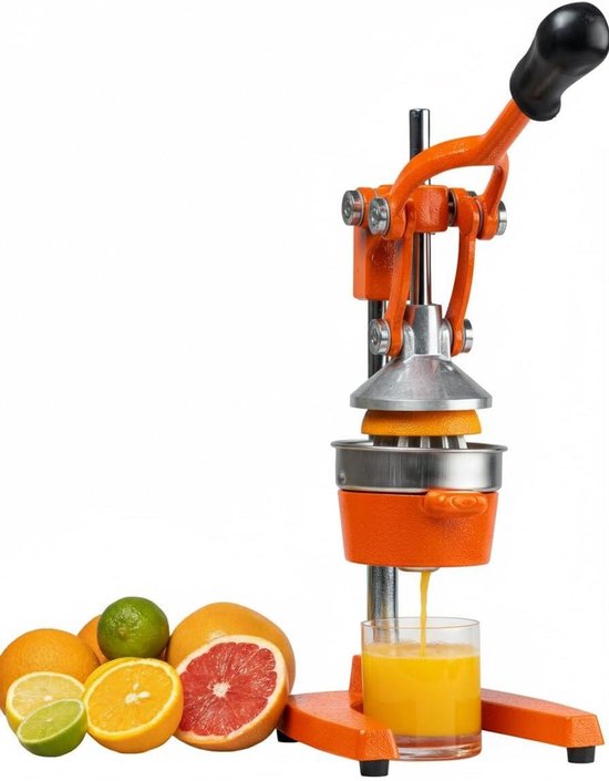 Citruspers - Handige Pers - Sap Maken - Hefboom Model - 28 cm - Zwart