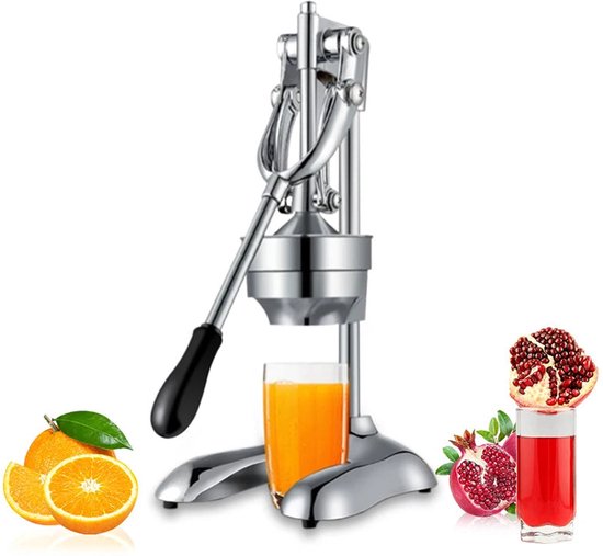 Citruspers Handmatig - Gietijzeren Citruspers - Handmatige Sinaasappelpers - Pershendel en Pulpfilter - Geschikt als Limoenpers - Citroenpers - of Sinaasappelpers van Aramox