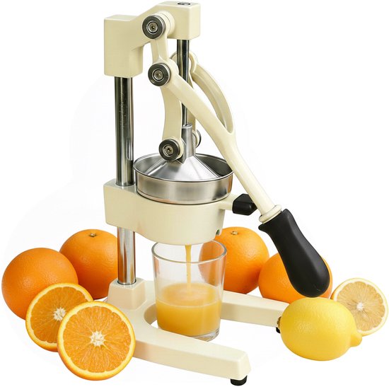 Citruspers - handmatig - metaal - beige