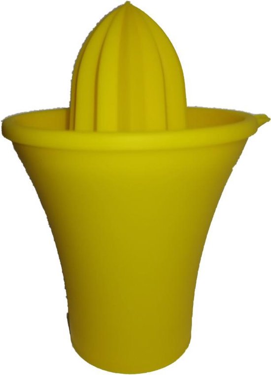 Citruspers - Handmatige Fruit Pers - 16 cm Hoog - 250 ml - Citroengeel - Keuken van Merkloos