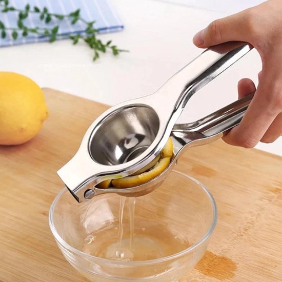 Citruspers - Limoenpers - Citroenpers - Sinaasappelpers - RVS - Handmatig - Handpers - Handcitruspers - Fruitpers - Limoenknijper - Citruspersen met hendel - Juicer - Quality King van Quality King
