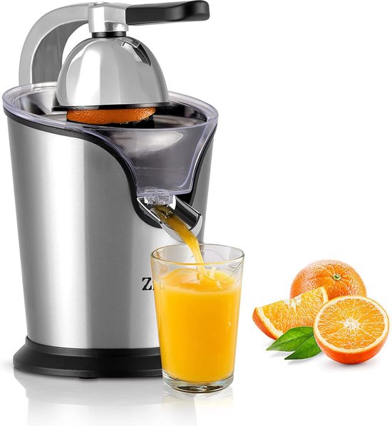 Citruspers met krachtige hefboom en druppelstop, 1 liter, BPA-vrij, stil, 2 snelheden, 500 watt