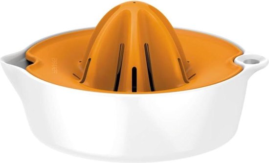 Citruspers met sapreservoir diameter 119 cm kunststof Functional Form wit-oranje - Beste prijs citruspers van Merkloos