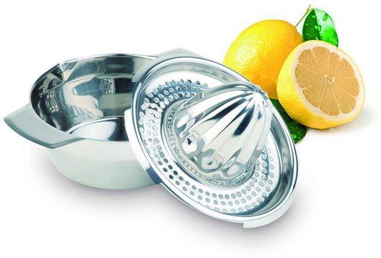 Citruspers RVS met Opvangbak - Sapcentrifuge Keukenhulp Hoogglans