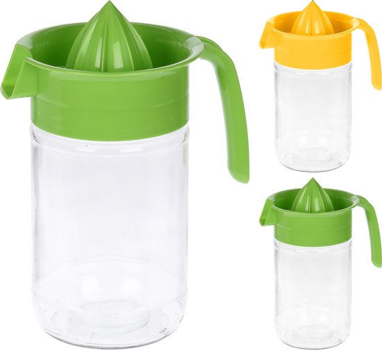 Citruspers - transparant- met houder 660 ML - handmatig - sinasappelpers voor heerlijke sinasappelsap - limoenpers