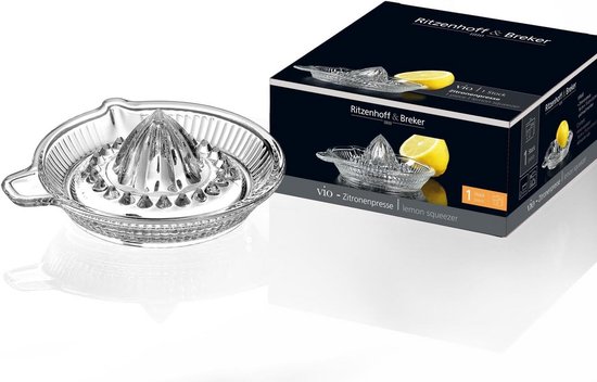 Citruspers van Glas - Sap Pers - Vers Sap Maken - Praktische Tuit - 50 ml - Transparant