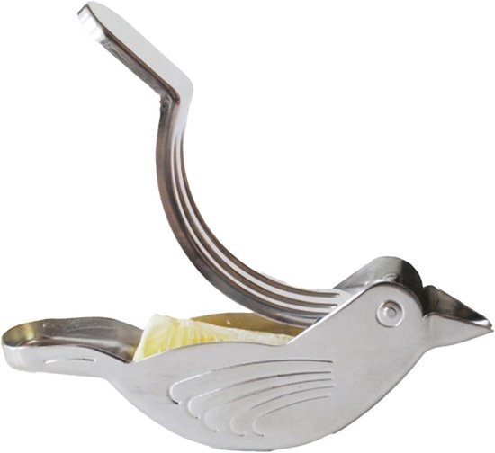 Citruspers Vogel - Vruchtenpers Handig - Sap Maken - Roestvrij Staal - 11.5 cm - Zilverkleurig
