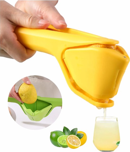 Citruspers: Zeer efficiënt, gebruiksvriendelijk en extreem robuust. Deze multifunctionele pers is geschikt voor citroenen, limoenen en andere citrusvruchten, en ook voor het persen van sap uit citroenen, limoenen, mandarijnen en sinaasappels (geel). van Merkloos
