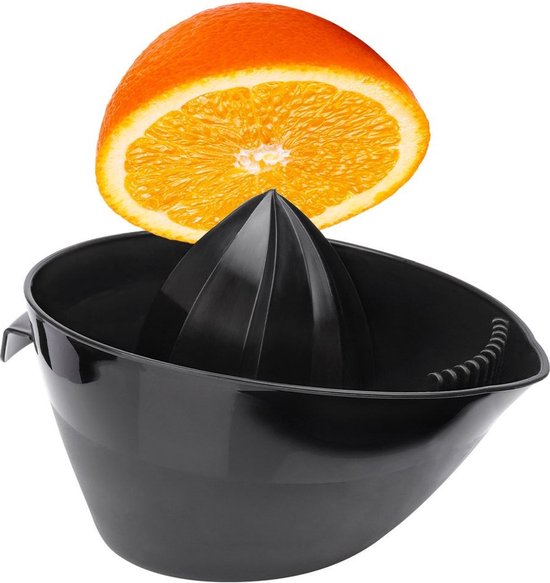 Citruspers Zwart - Citroenpers - Limoenpers - Handcitruspers - Handmatige - Fruitpers - Sinaasappel van Merkloos