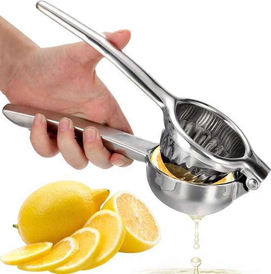 Citruspersaccessoires, citruspers, citroenpers, gemaakt van stevig en duurzaam roestvrij staal, universele maat - pers de laatste druppel eruit. van Merkloos