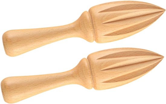 Citruspersen - 2stuks Beuken Citruspers Handmatige Lemon Juicer Fruit Reamer Voor Thuisgebruik Comfortabele Grip Duurzaam Tegen Citroenzuur van Merkloos