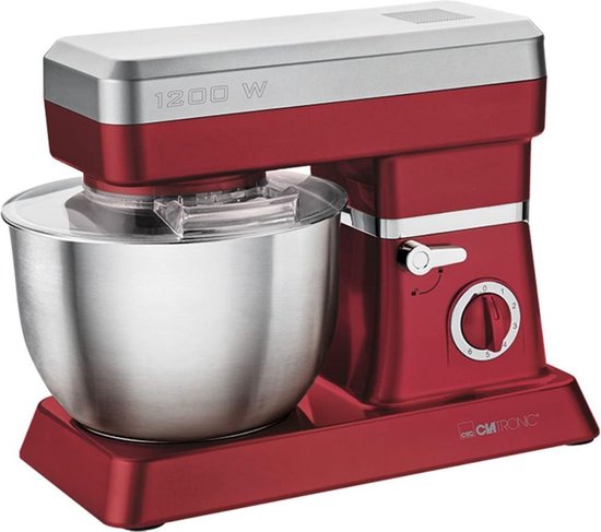 Clatronic KM 3630 - Keukenmachine - Kneedmachine - 1200 watt - XLL - Rood