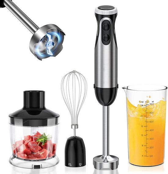 CLGP® Staafmixer Set - Hakmolen - Groentesnijder - Soepmaker - Zwart en Grijs van CLGP