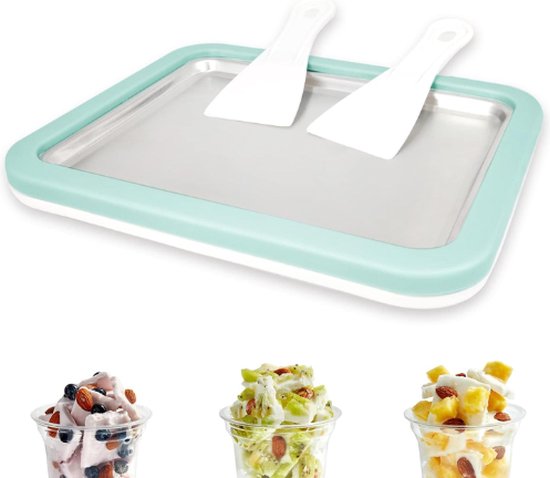 Climafusion® Rolled Ice Cream Maker - Ijs Maker - Ijsrol Maker - Ijsbol Maker - Ijsmachine - DIY Ijsmaker - Schep-/Roomijs Maken - Koude Plaat van Merkloos