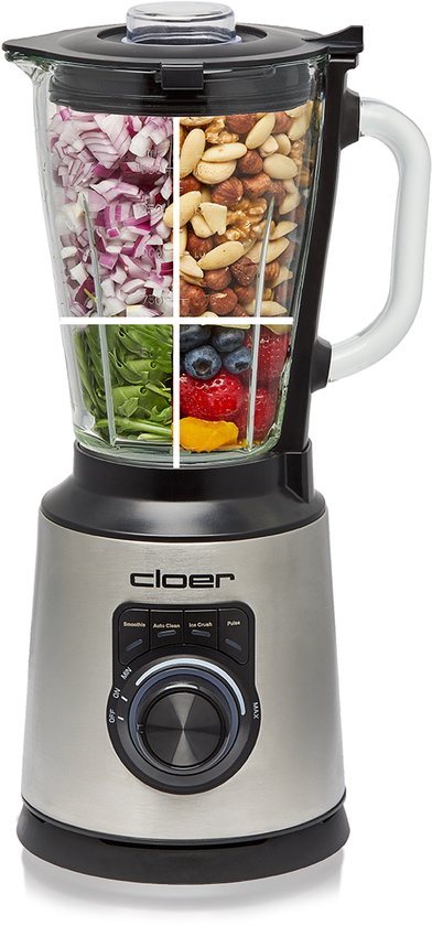 Cloer 6958 Blender- zilver -1,5 l/- 23000 rpm van Merkloos