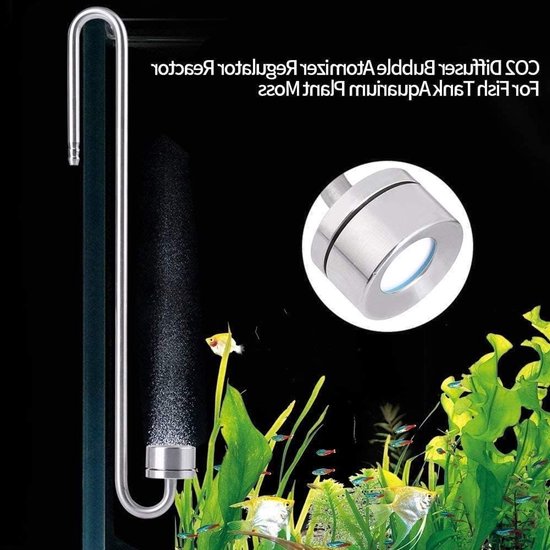 CO2 Diffuser en Atomizer voor Aquariums met Bubble Counter - 250mm Aquarium Benodigdheden en Apparatuur van Merkloos