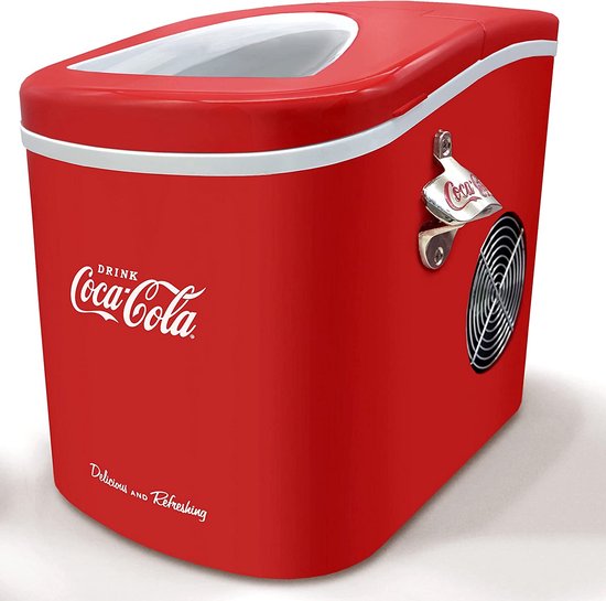 Coca-Cola ijsblokjes machine - ijsblokjes in 8-13 minuten - met flesopener - rood van Coca-Cola