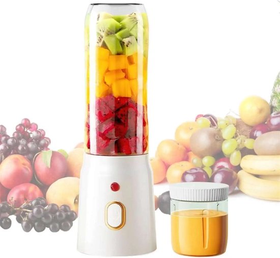 Collox Draadloze Blender Elektrische Fruitpers met 10 Messen voor Oranje, IJs Verpletteren en Hulpvoedsel, 1500mAh van Merkloos