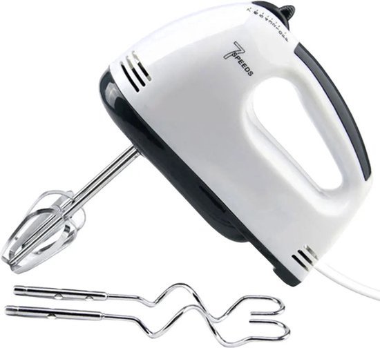 Collox Handmixer - Elektrische Garde - Keukenmixer - Blender - Huishoudelijk apparaat - Eiklopper - Taart bakken - 7 snelheden - Garde opzetstuk - CrÃ¨me opzetstuk - Wit van Collox