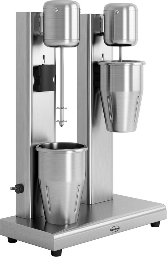 Combisteel Milkshaker dubbel Horeca kwaliteit RVS van Merkloos