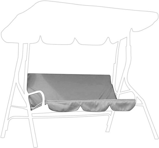 Comfortabel en waterdicht schommelstoelkussen, gemakkelijk schoon te maken, ideaal voor tuin en binnengebruik, grijs van Merkloos