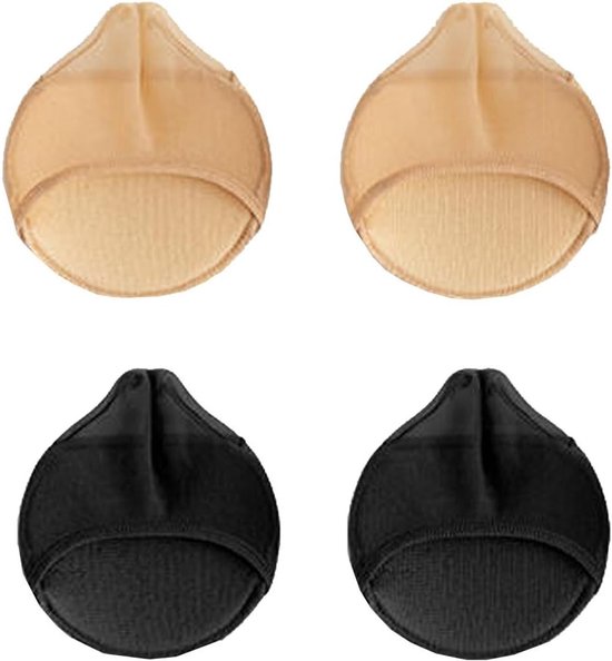 Comfortabele Onzichtbare Hoge Hak Sokken voor Dames - 2 Paar Midfoot en Forefoot Pads voor Sandalen, Perfecte Bescherming en Verhoogd Comfort van Merkloos