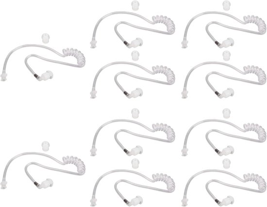 Comfortabele Vervangende Akoestische Slang voor Oordopjes - 10 Stuks Transparant, Silicone, Duurzaam en Flexibel Accessoire van Merkloos
