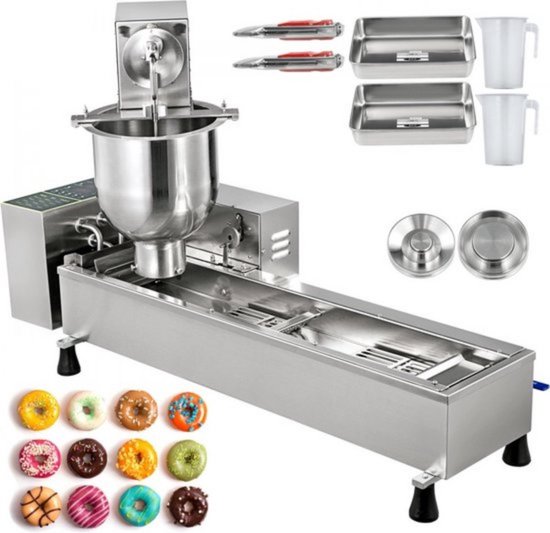 Commerciële Donut Maker - Volautomatische Donutmachine - 7L - 3 Vormen - Innerlijke Olietank van Merkloos
