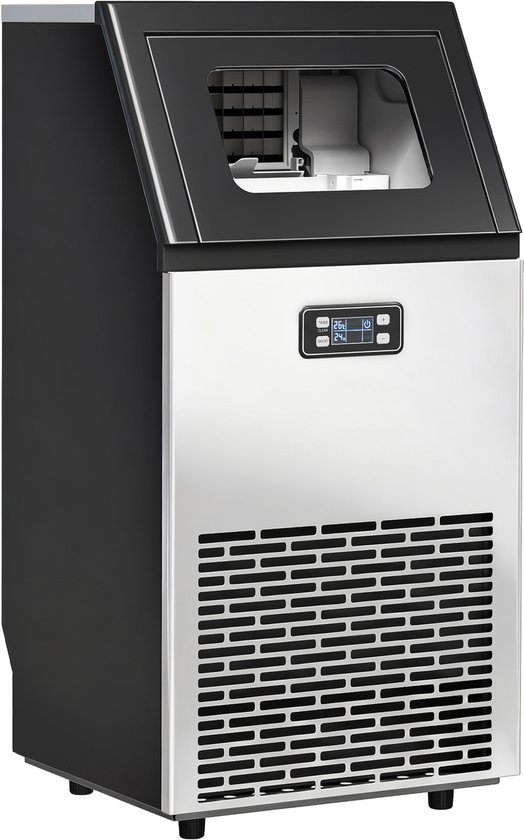 Commerciële ijsblokjesmachine - IJsklontjes maker - Met IJsschep – 45kg/24 uur - met 11 kg opslagcapaciteit – LCD-display