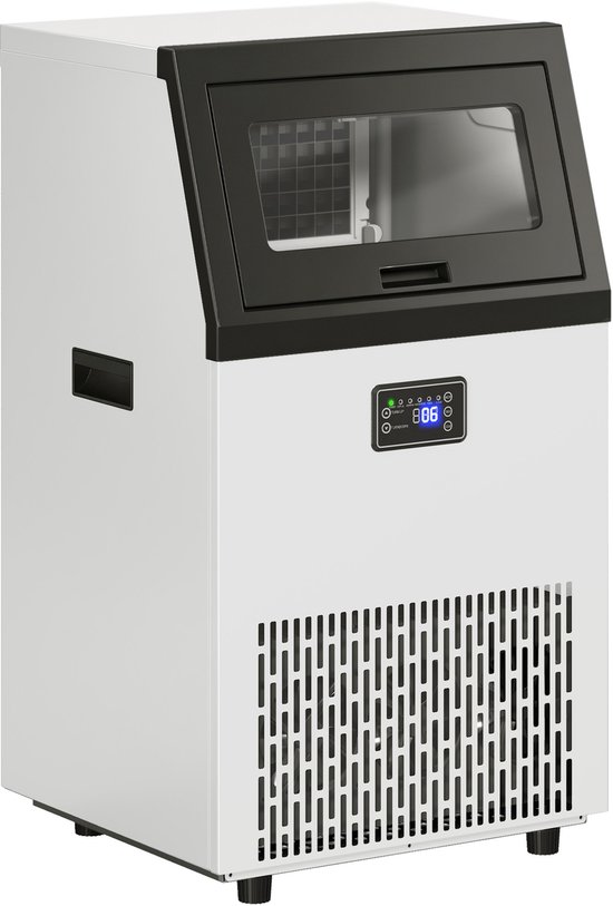 Commerciële ijsblokjesmachine - IJsklontjes maker - Met IJsschep – 55kg/24 uur - met 13 kg opslagcapaciteit – LCD-display