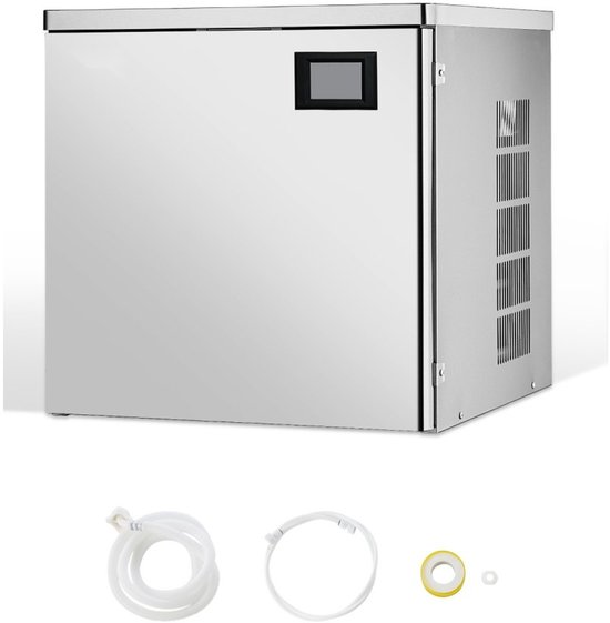 Commerciële ijsblokjesmachine / ijsmachine - Modulaire kop (alleen kop) - Capaciteit 163 kg/dag - Roestvrij staal + PE - Slim bedieningspaneel - Reiniging met één knop van Merkloos