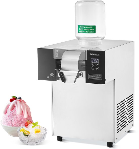 Commerciële Ijsmachine met Sneeuwvlokken, 180 kg/24 UUR, Roestvrij Staal, Luchtkoeling van Merkloos