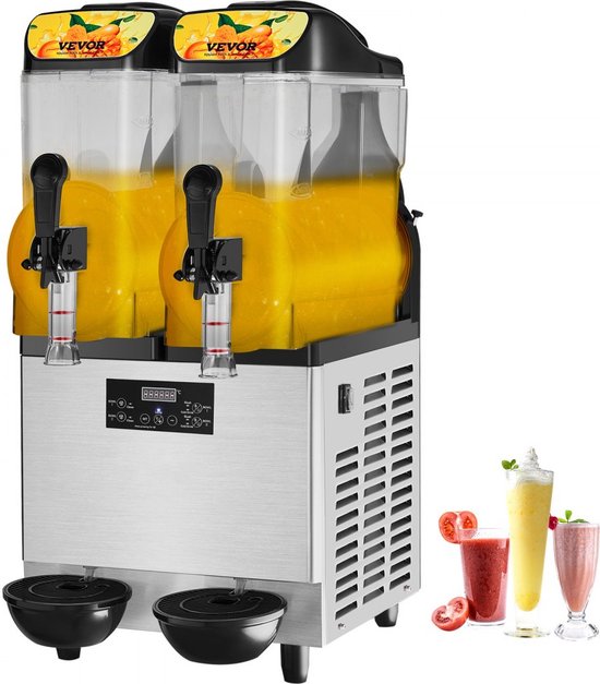 Commerciële Slushy Machine 24L Single Bowl 50 Cup Margarita Maker 500W RVS Margarita Smoothie Frozen Drink Maker Slushie Machine voor Party Cafe Restaurants Bars Etc. van Merkloos