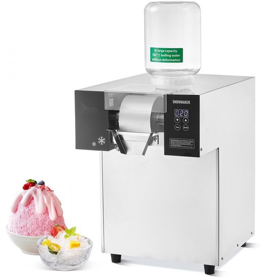 Commerciële sneeuwvlok-ijsmachine - Schilferijsmachine - Capaciteit 175 kg/24 uur - Vloeistofkoelsysteem - Touchscreen - Elektrisch van Merkloos