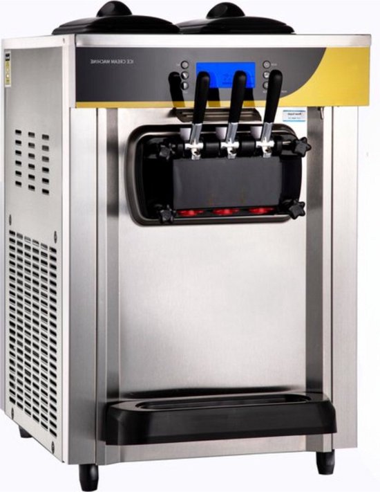 Commerciële Softijsmachine - IJsmaker 3 Smaken - 22-30L per Uur - Roomijsmachine van Merkloos