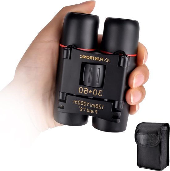 Compacte 30 x 60 Mini Verrekijker - Lichtgewicht Vouwtelescoop voor Volwassenen, Ideaal voor Jagen, Vogels Kijken en Sportevenementen van Merkloos