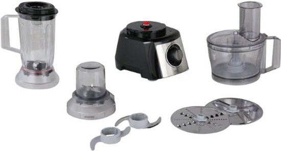 Compacte Foodprocessor MultiTalent 3 Plus MCM3PM386 Zwart - 50 Functies - Mengkom 2,3L - Mixer 1,0L - Universeel Mes - Snij- En Raspopties - Klopschijf - 900W van Merkloos