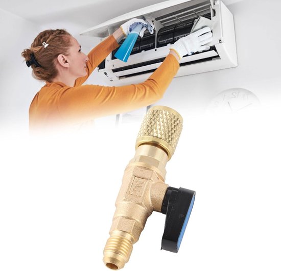 Compacte Kogelklep voor Airconditioning R22 Adapter 1/4 Inch SAE voor Mini Split Systemen met Koelmiddel Tank Adapters en Ventielen voor Efficiënte Koeling