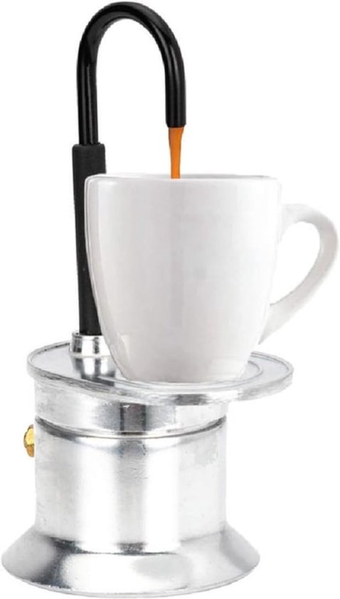 Compacte Moka Pot voor Italiaanse Koffie, 50ml Capaciteit, Ideaal voor Reizen en Buiten, Duurzaam en Handzaam
