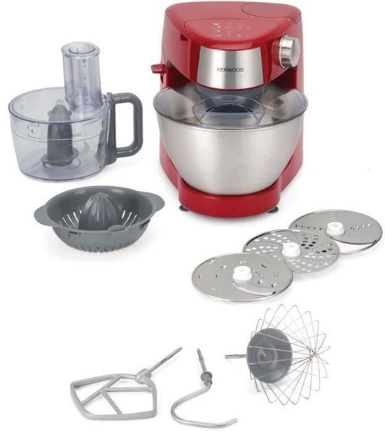 Compacte multifunctionele banketbakkersrobot - KENWOOD - KHC290A.E0RD - 1000 W - 4,3 L kom - Rood van Kenwood