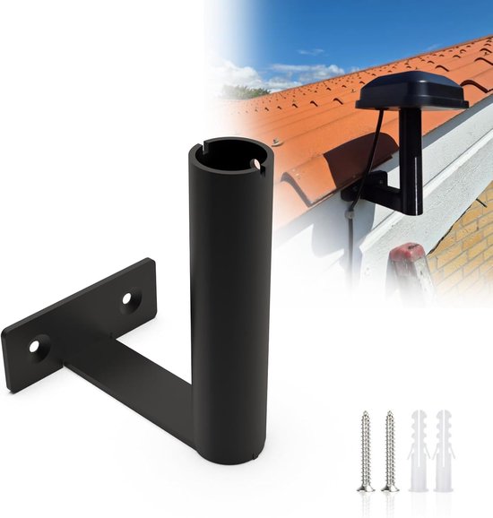 Compatibel met Segway Navimow GPS, JLNJLE 90° roestvrij stalen houder, accessoire voor robotmaaier Navimow i105E, i108E, verbeterd gezichtsveld van de antenne, voor muren, hekken