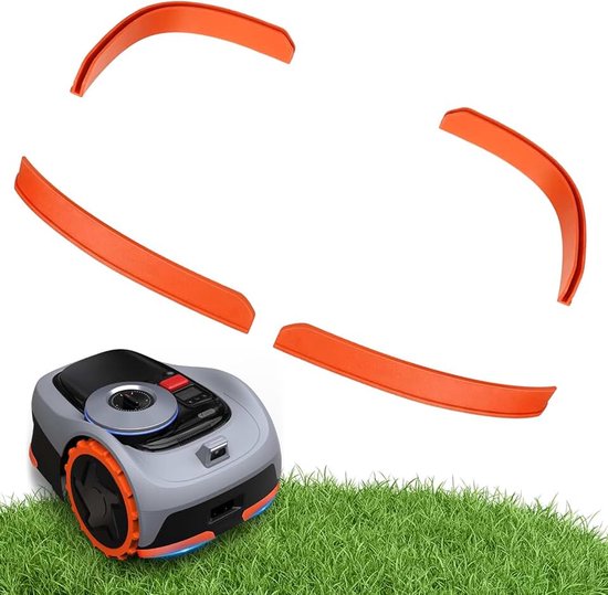 Compatibel met Segway Navimow i105e & i108e, bumper tuning bescherming, randbescherming voor Segway robotmaaier, eenvoudig gestoken, geen lijmen nodig (oranje)