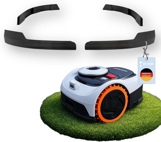 Compatibel met Segway Navimow i200 AWD serie bescherming bumper tuning robotmaaier - eenvoudig in te steken, geen lijmen nodig (zwart i205 AWD | i208 AWD | i210 AWD)