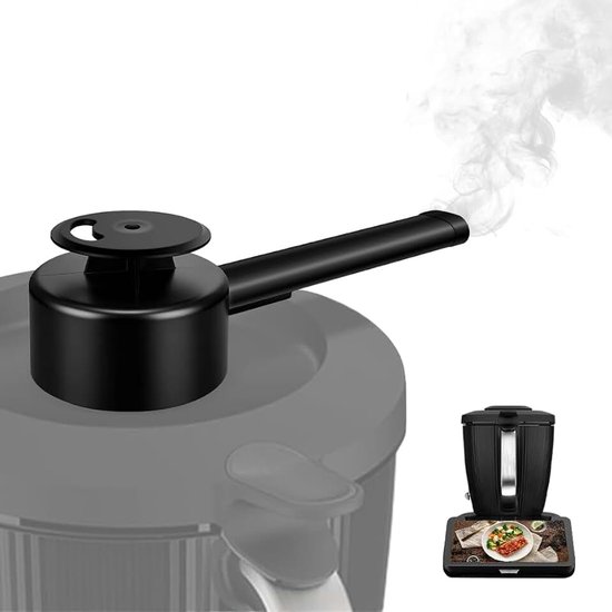 compatibel met Thermomix TM7, accessoire voor Thermomix TM7, stoomafleider om de kast te beschermen, hittebestendig, draaibaar, schoorsteen, meubelbescherming