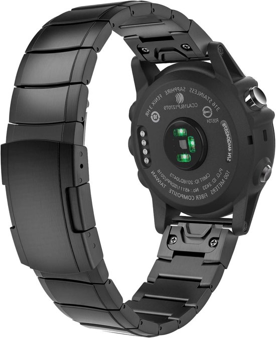 Compatibele 26 mm RVS Horlogeband voor Garmin Fenix 7X/6X/5X/3/Enduro - Snelle Montage en Duurzaam Ontwerp